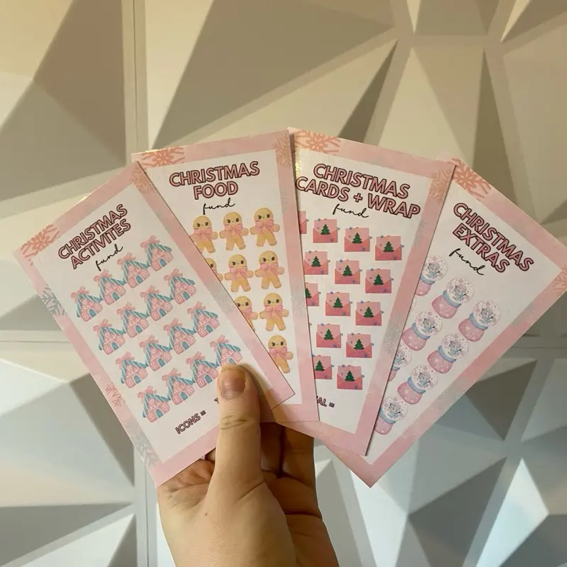 WHOOPSIE Pink Christmas Savings Bundle - 8 savings trackers 4