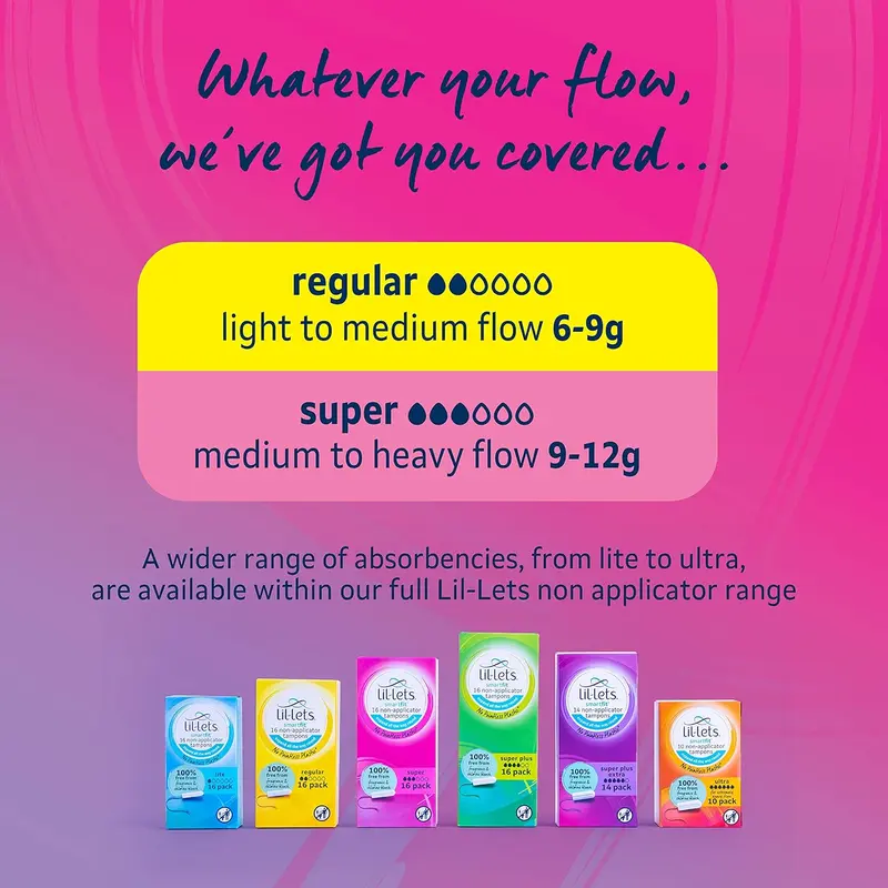 Lil-Lets Cardboard Applicator Super Tampons X 144 | 12 Packs of 12 Tampons | Medium to Heavy Flow Comfort Period 4