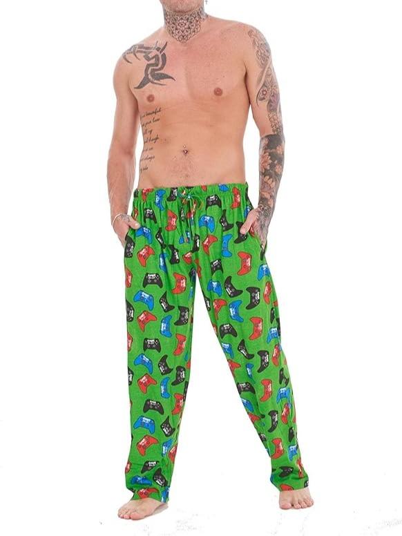 Mens Pack of 2 Gamer Lounge Pants | Game Over/Controller/Eat Sleep Game Repeat Designs | 100% Cotton Sleep/Lounge Wear | Gamer Gift Idea Loungewear Menswear Pajama Nightwear Breathable Day 3