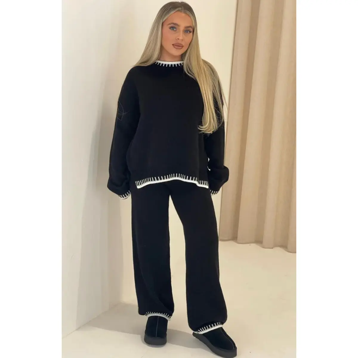 Contrast Stitching Co-Ord Lounge wear Set Size  8-16
