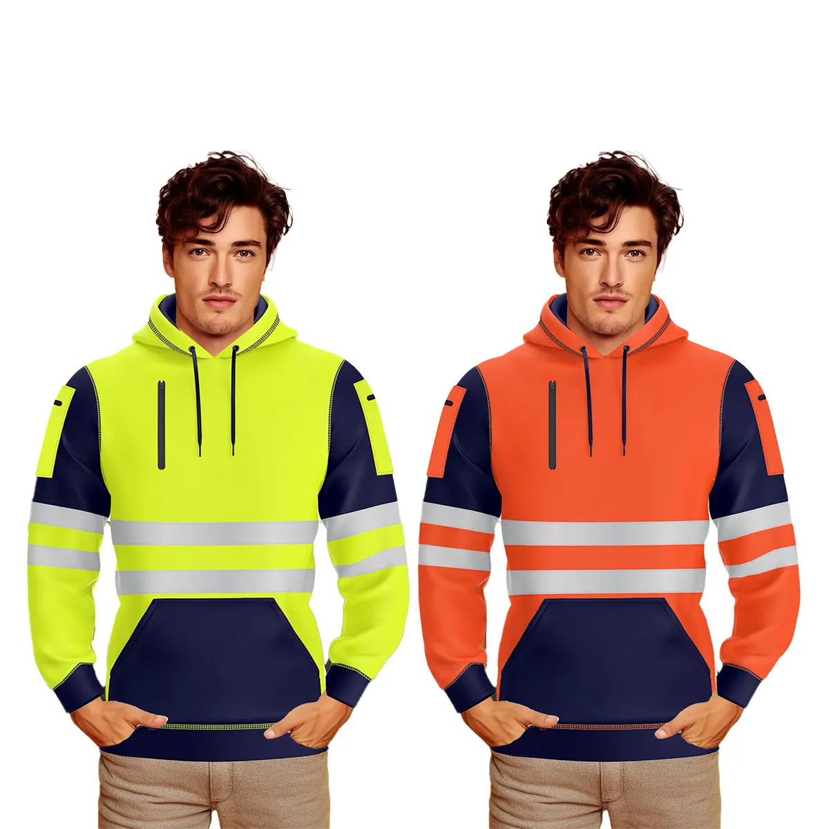 BullFrog Men’s Outdoor Pullover Hoodie Hooded Sweatshirt with 4 Zip Pockets, Lightweight Jacket, UK Sizes S-XXL