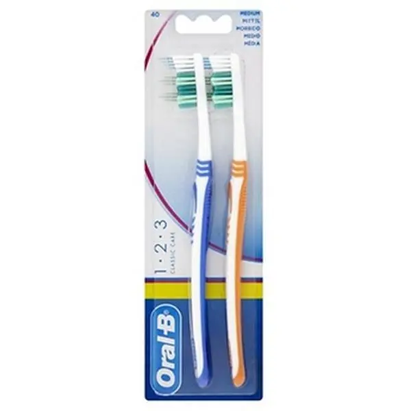 Oral-B  Toothbrush  Classic Care Twin Pack rose tooth brush
