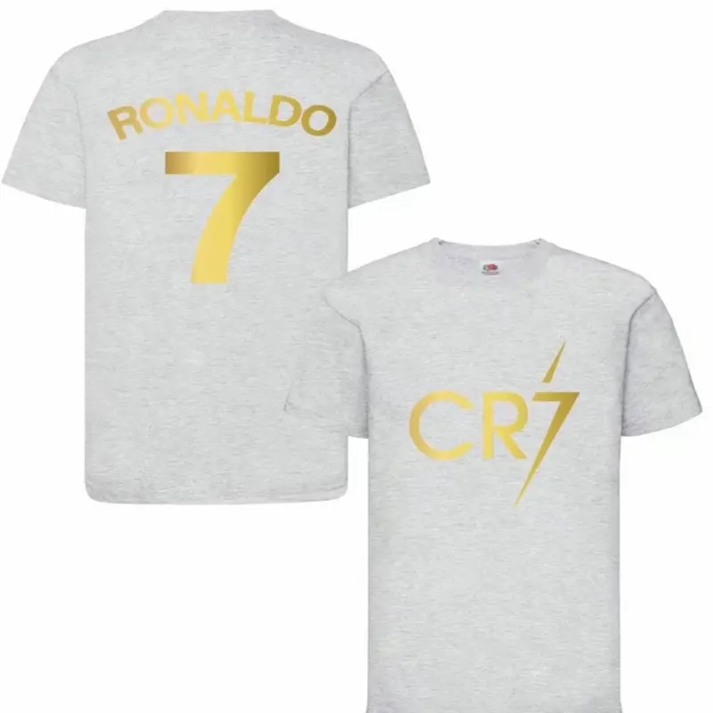 New Ronaldo 7 CR7 T Shirt Kids unisex Football Youtuber GOAT Curve Merch Birthday Gift 5
