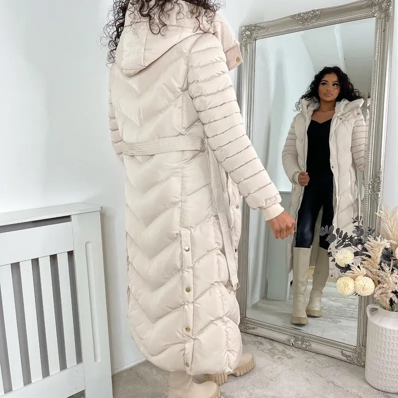 Women's Penelope Longline Coat with Belt, Padded for Comfort - Womenswear, Jackets 3