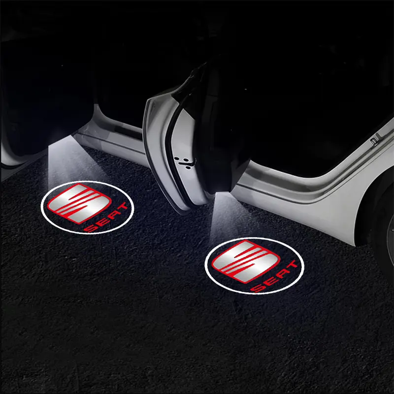 2/4Pcs Car Door Welcome Laser Led Projecto Wireless Logo Light For Seat Leon 5f 1p Ibiza 6l 6j Arosa Ateca Altea FR Arona Cupra 6