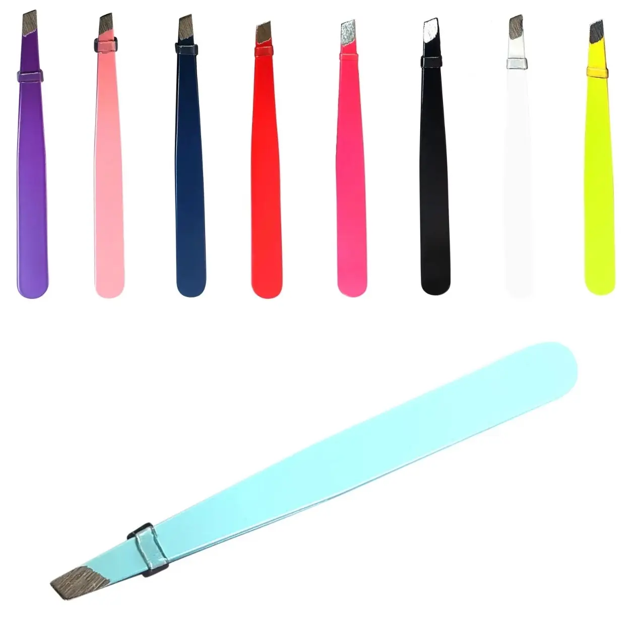 SINGLE Tweezers Eyebrow Hair Remover Slanted Professional Beauty Women UK