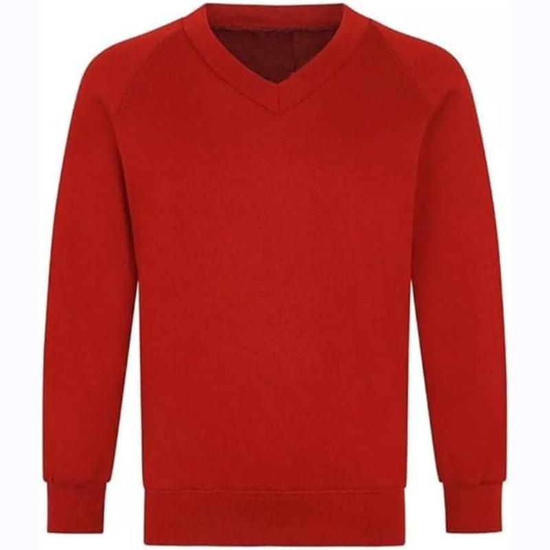 ZEROX-WORLD  Girls Jumper Pullover V Neck School Uniform Kids Long Sleeve Sweater 5