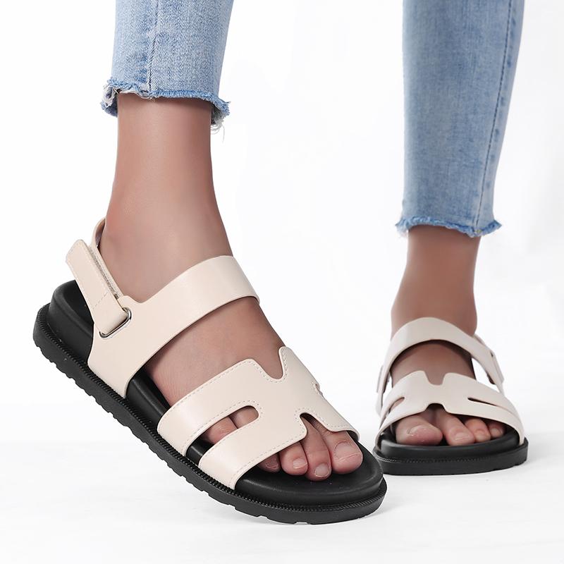 Product Introduction of Ready Salted-Sandals for women Womens Ladies Low Wedge Heel Slingback Buckle Strappy Flatform Sandals Size Walking Shoes Girl 7