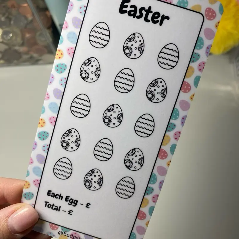 A6 EASTER tracker and zip wallet, Cash Stuffing, Budgeting 0