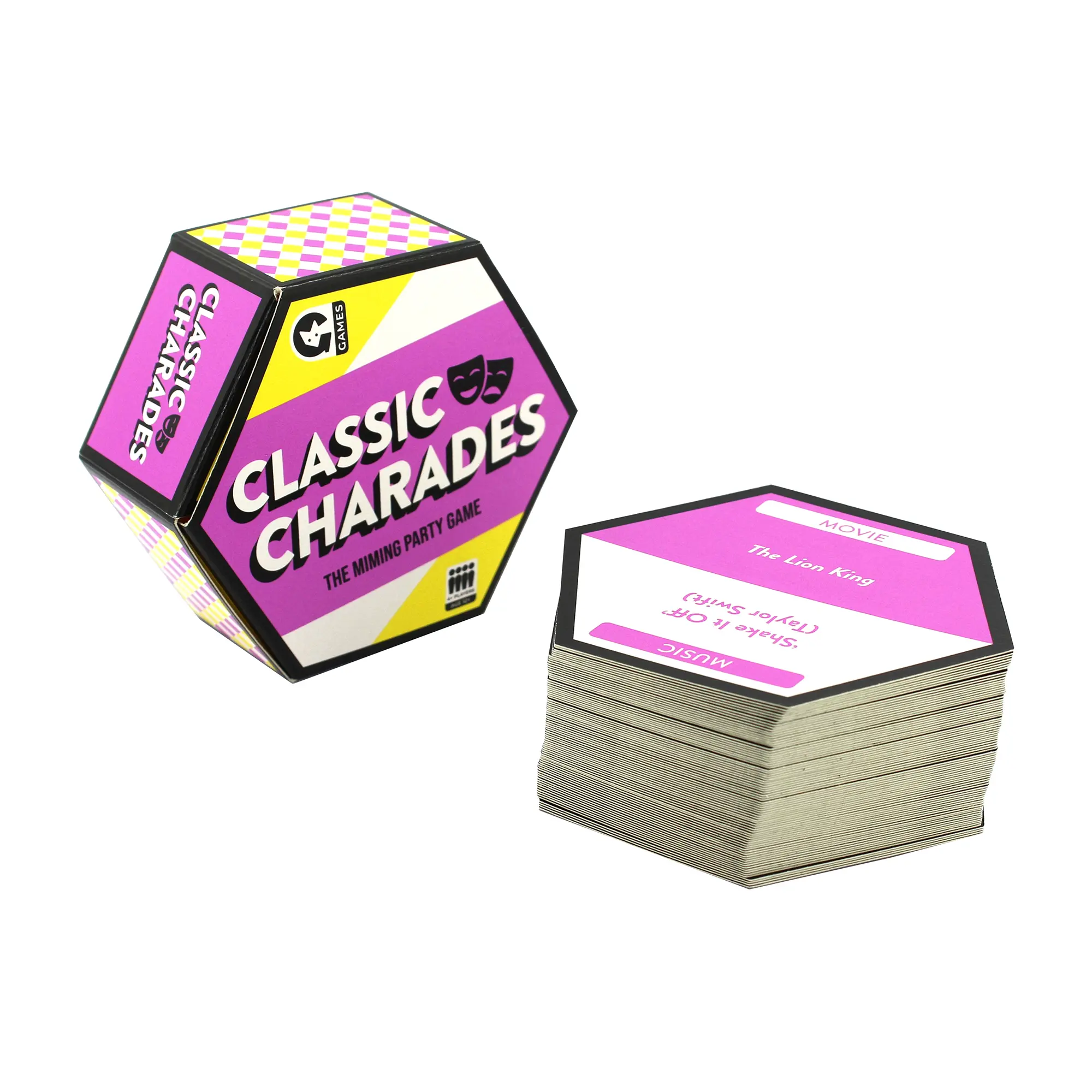 Ginger Fox Classic Charades Card Game | Fun Family Travel-Size Game Parties and Game Nights | For Ages 12+ | Fast-Paced Mime Clue Giving Game