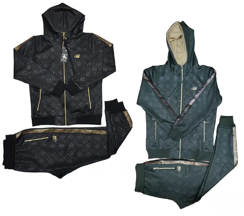 Men's TiM Designer Slim Fit Urban Tracksuit – Zip-Up Top & Matching Jogger Set | Trendy 2-Piece Outfit 0