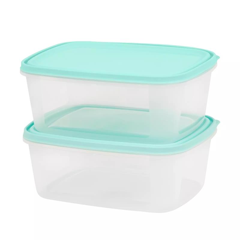 2 x 3 Litre Plastic Food Storage Containers Set Microwave Freezer Safe BPA Free Kitchen Reusable 1