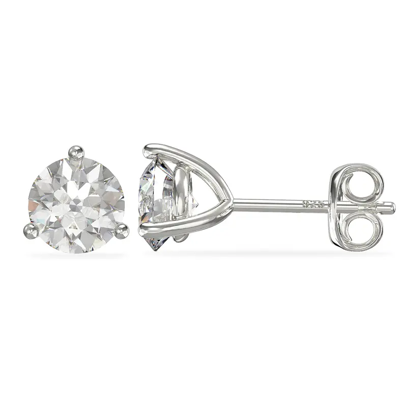 April Birthstone - Diamond Cubic Zirconia 925 Sterling Silver Stud Earrings - Birthday Jewellery for Women, Teens, Girls 2