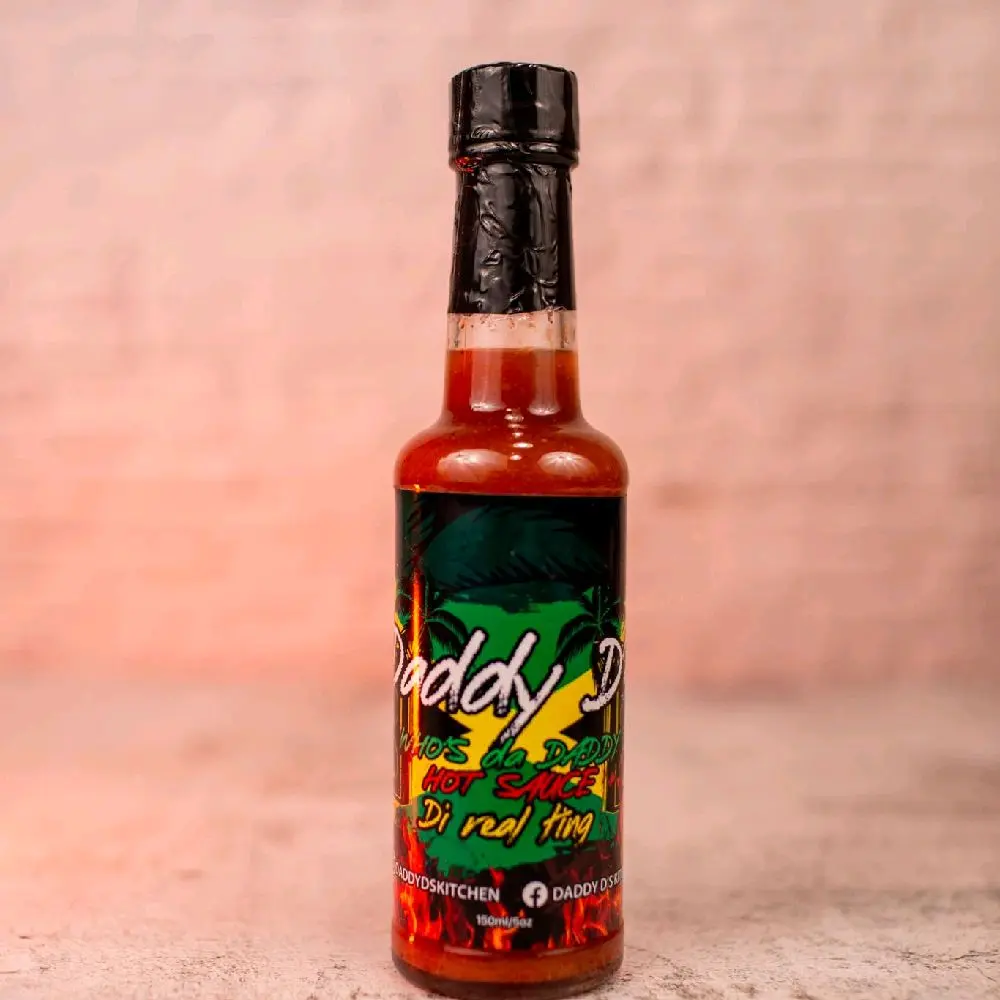 Authentic Jamaican Daddy Ds Extra Hot Sauce. 150ml.