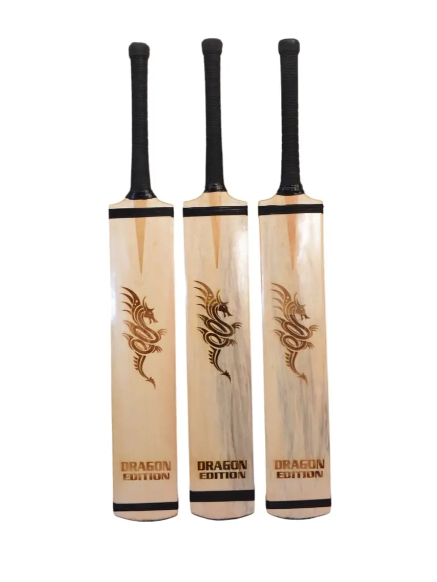 Dragon Edition Tape Ball Cricket Bat – 800-850g | 5-Inch  width | 36-Inch Length | Premium Wood | Soft Feel Grip- Laser Engrave Logo High Quality with Malaysian Bat handle Highly flexible
