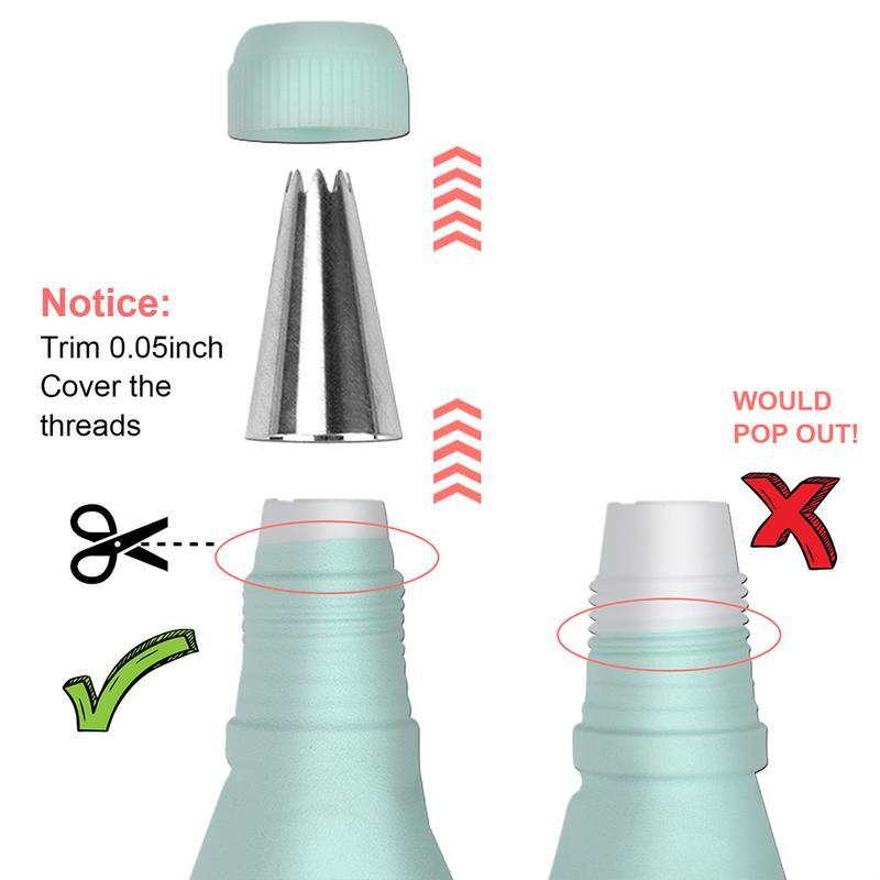 Set(15pcs) Scraper Mounted Mouth Set Silicone Cake Cream Pattern Smooth Modeling Tool Household Baking Tool 2