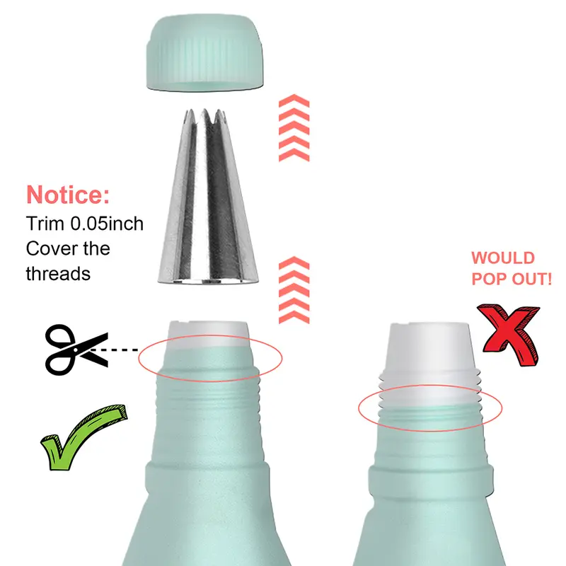 Set(15pcs) Scraper Mounted Mouth Set Silicone Cake Cream Pattern Smooth Modeling Tool Household Baking Tool 2