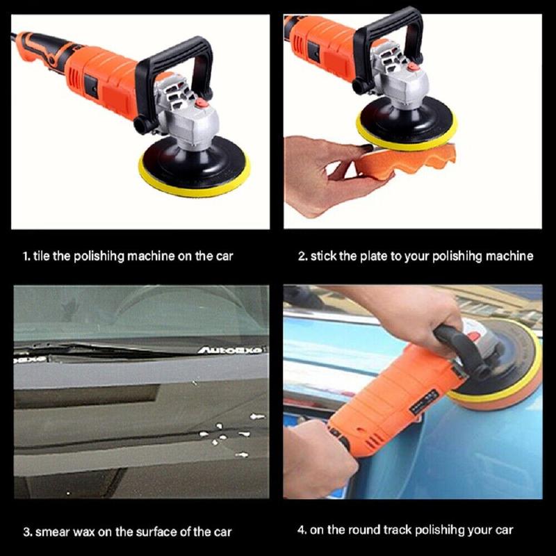 Electric Car Polisher Sander Buffer Polishing Machine Kit 1580W Variable Speed 8