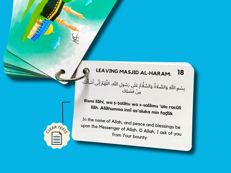 Product Introduction of Umrah Dua Flash Cards, Step by Step Duas for a Complete and Valid Umrah, Umrah Made Easy 10