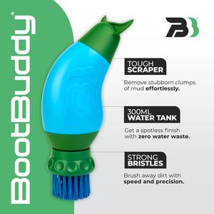 BootBuddy 3.0 | All-In-One Shoe Cleaner with Swappable Brush Heads | Remove Mud & Clean Shoes | Sports & Outdoor | Football, Rugby, Hiking, Running & Much More