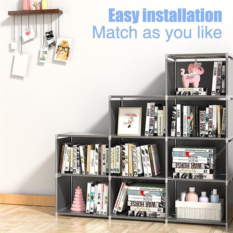 10 Cubes Book Shelves Storage Shelf Bookcase Display Unit Organizer Modern Style 0