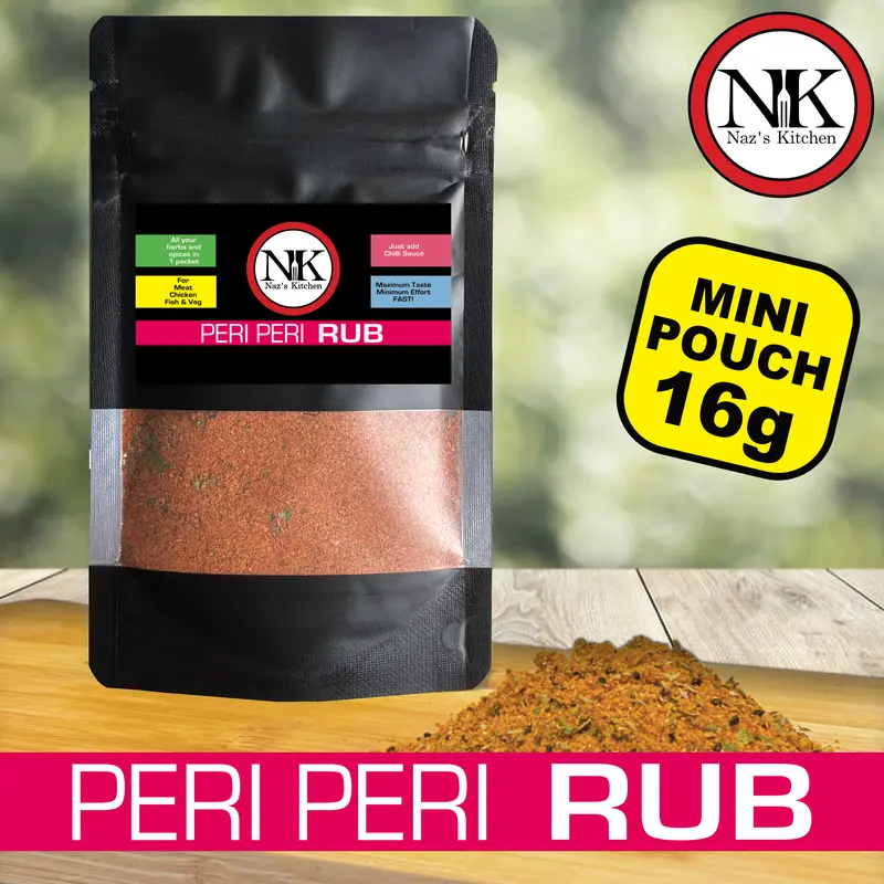 Naz’s Kitchen PERI PERI RUB Spice Mini Pouch 16g 0
