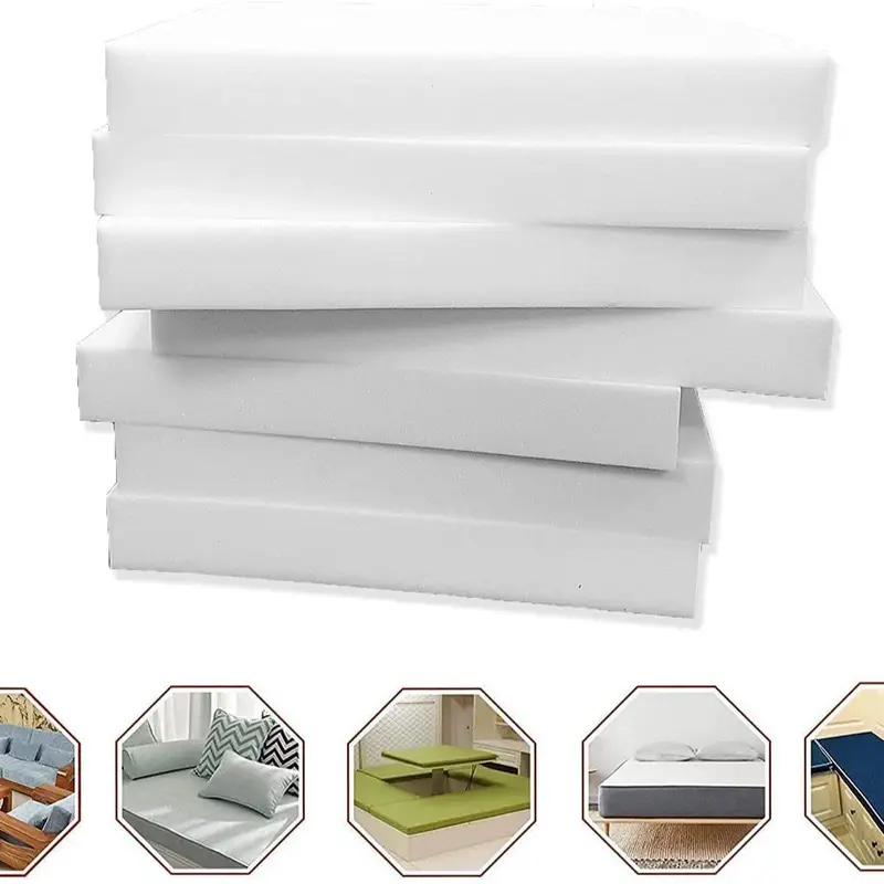 Upholstery Foam Cut to Any Size Foam Cushions seat Pads high Density Foam Replacement Sofa seat Foam (20" X 30", Upholstery Foam Thickness 3") Fabric Soft Sets Plaid Waterproof Wrinkle-resistant Red 4