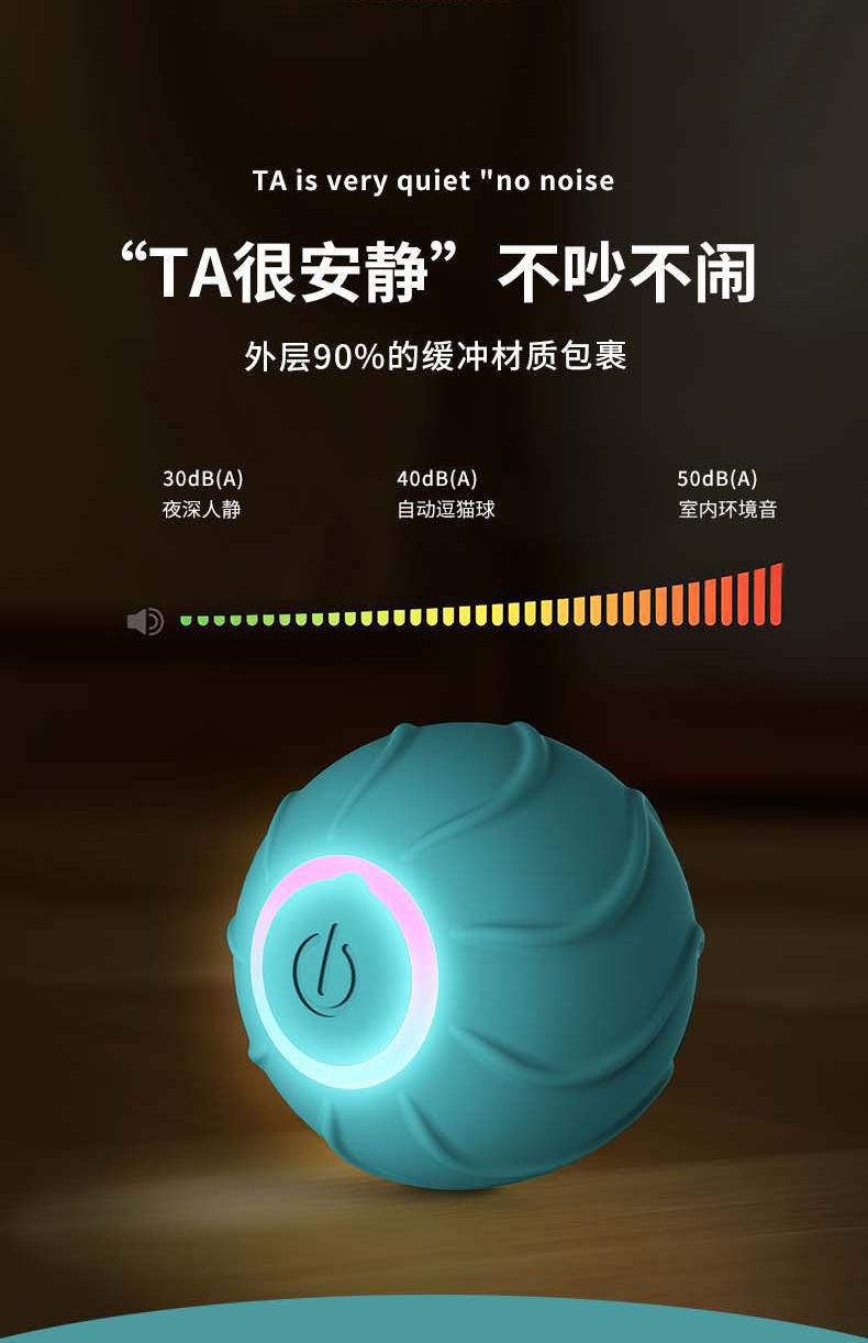 Product Introduction of Luminous Cat Toy Smart Rolling Ball Pet Cat Interactive Toy Self-Hi Fun Cat Toy Bouncing Ball Bouncing Ball 26