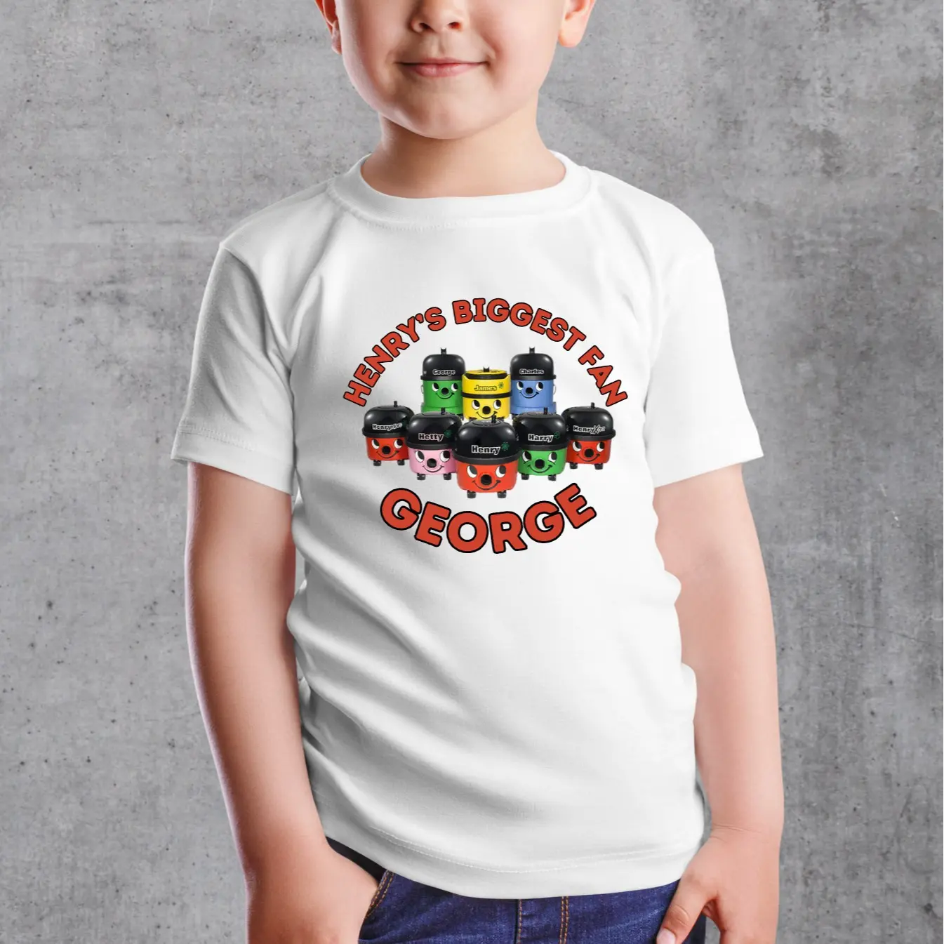 Henry Hoover T-shirt, kids Henry hoover T-shirts, Personalised Henry Hoover T-shirts, Henry Hoover fan club, Henry Hoover gifts