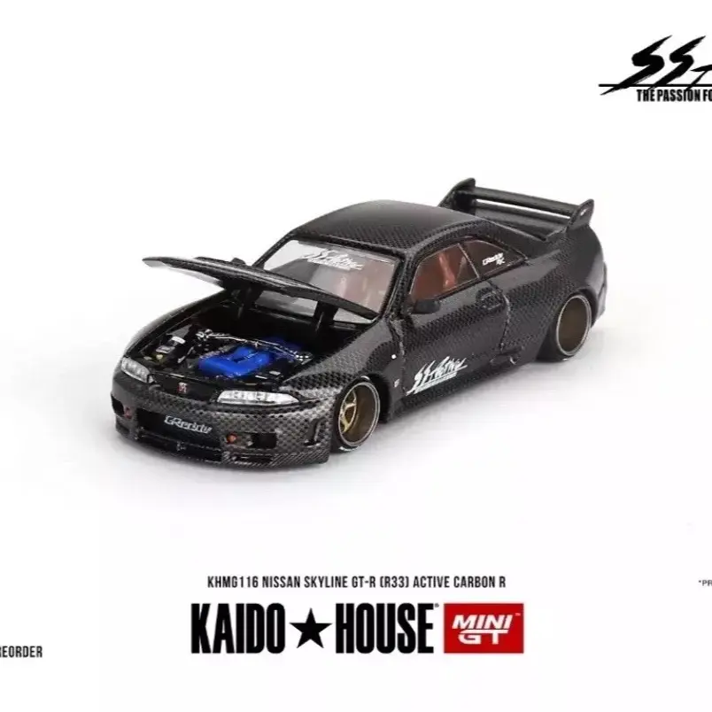 Kaido House x Mini GT Nissan GT-R (R33) Active Carbon R KHMG116 - Collectible Car
