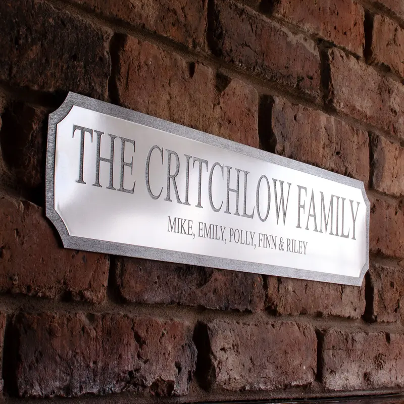 Personalised Family Street Sign - Outdoor Waterproof 6