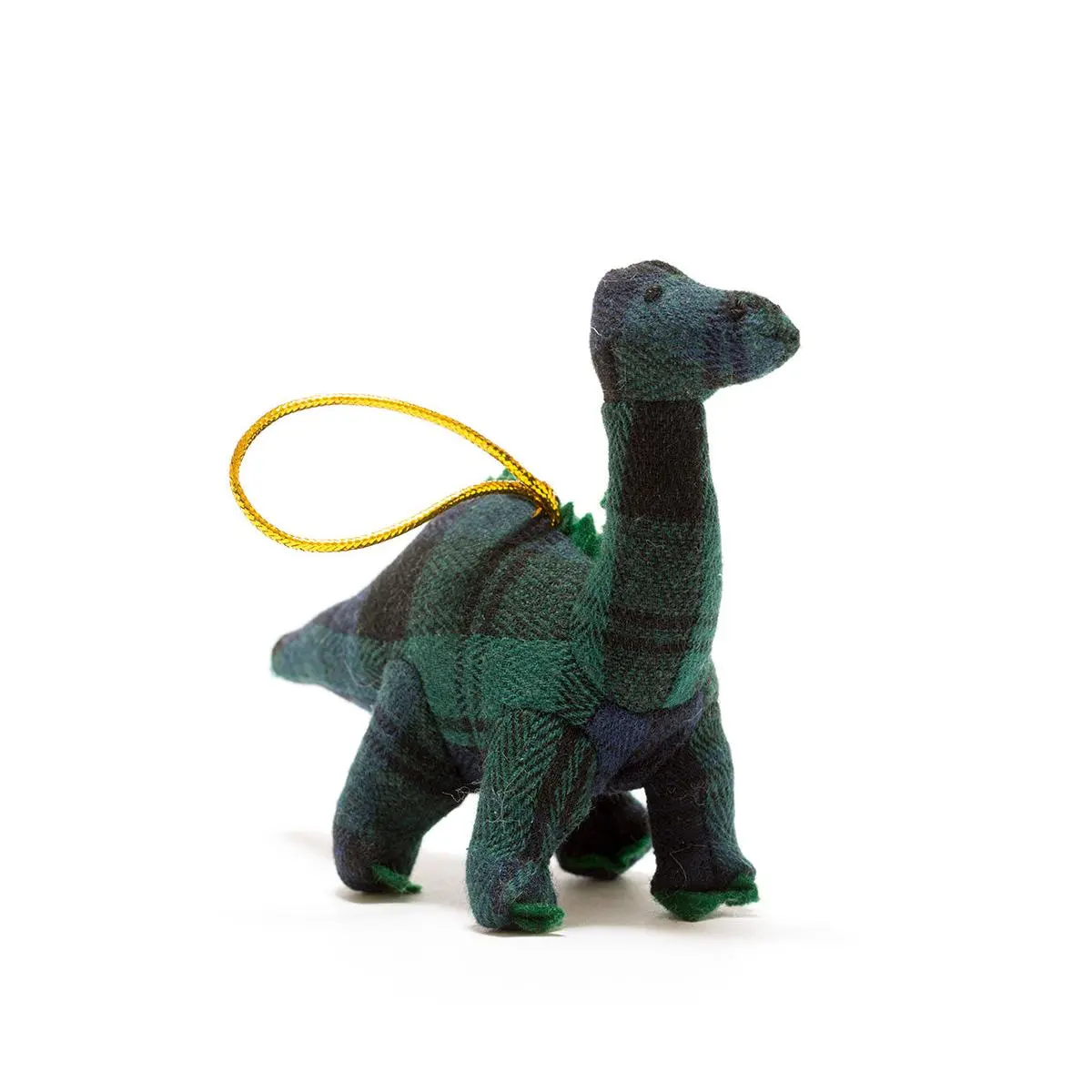 Blue Tartan Diplodocus Dinosaur Hanging Decoration