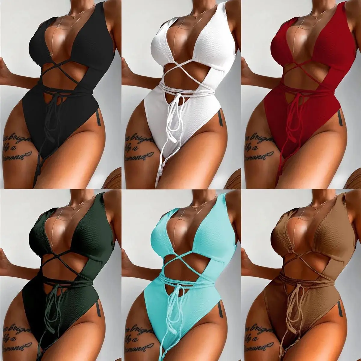 Women's Textured  Bikini play suit & Swimming wear for summer 2024, Sleeveless bathing suits beach wear Swimsuit For Summer, Ladies