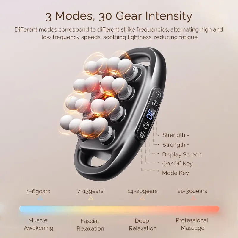 16-Head Fascia Gun High-Frequency Vibration Body Massage Gun for Back, Waist, Neck, Shoulder and Muscle Comfort massager  with  heat 2