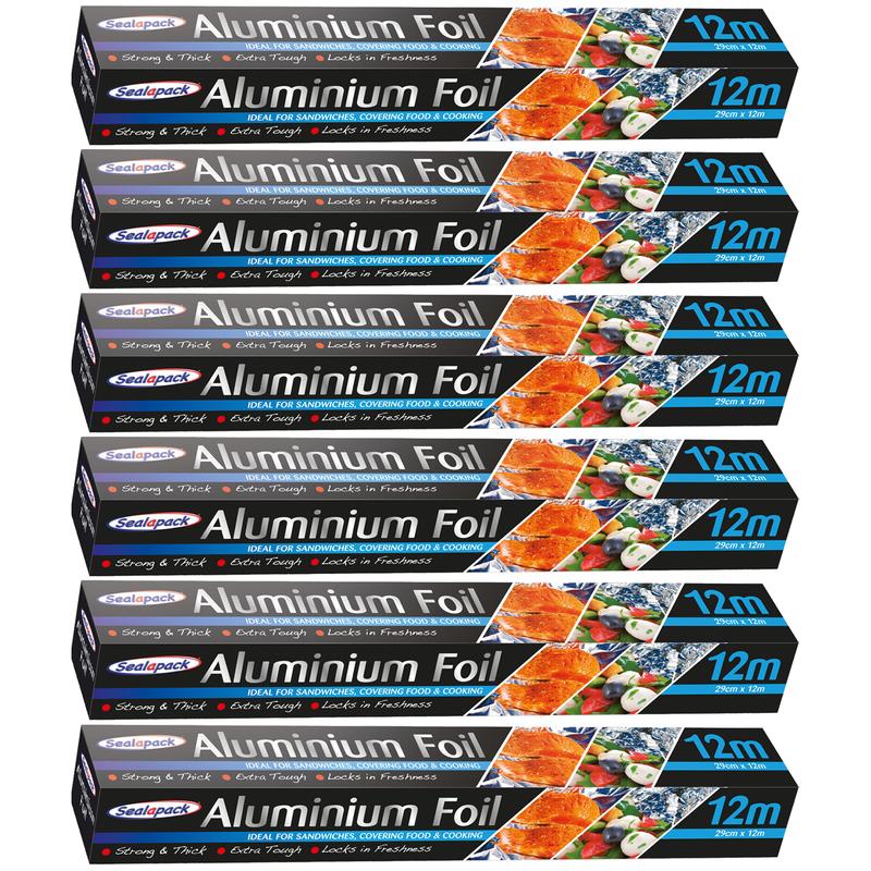 Sealapack Aluminium Foil Silver Premium Heavy Duty Ready To Use Cookware Thick Disposable Versatile Durable and Food Safe For Kitchen Catering Cooking 290mm x 15m 0