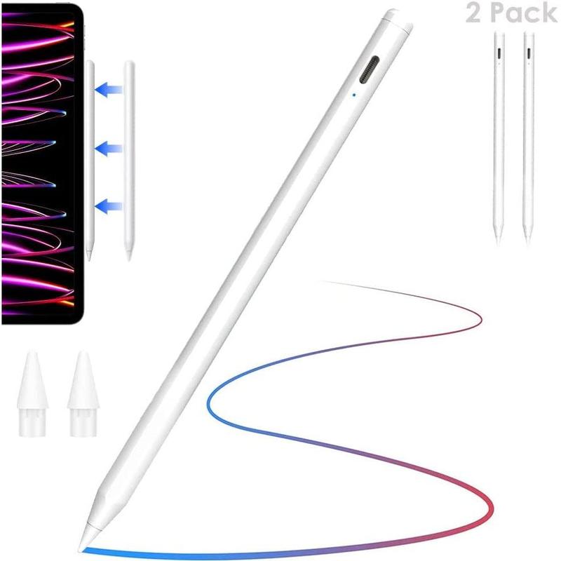 iPad Pencil with Palm Rejection/Tilt Sensitivity/Magnetic Attach iPad Pencil for iPads 2018 Onwards, iPad Pencil for iPad 6/7/8/9th Gen iPad Pro 12.9/11'' iPad Air 3/4/5th iPad Mini 5/6th Wireless apple pencil USB C 8