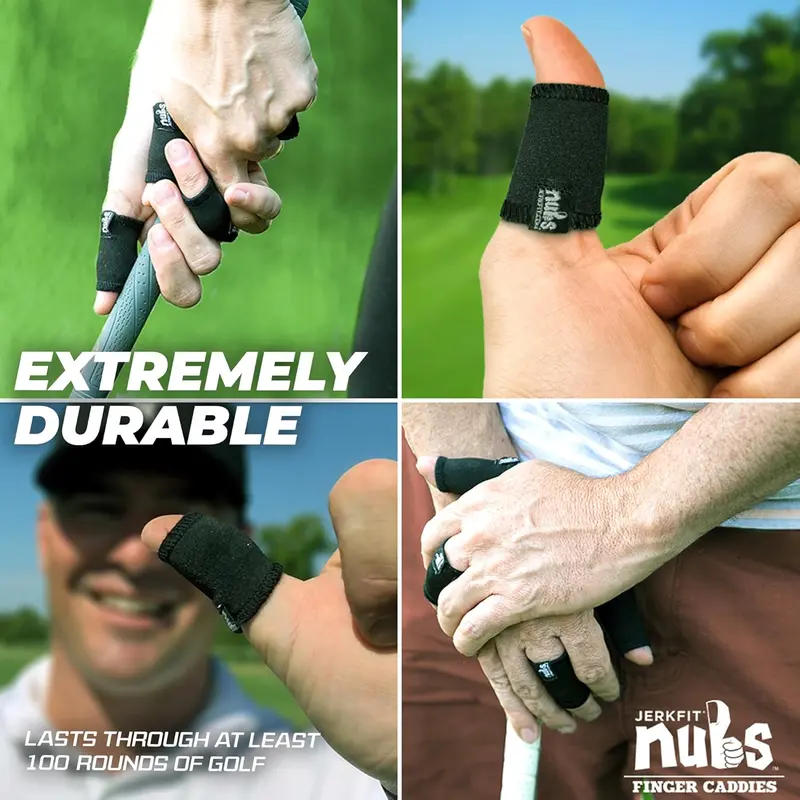 JerkFit NUBS Finger Caddies, Pair - Durable Thumb and Finger Sleeves to Prevent Golf Blisters - Comfortable Golf Glove and Finger Tape Alternative for Thumb and Finger Protection 3