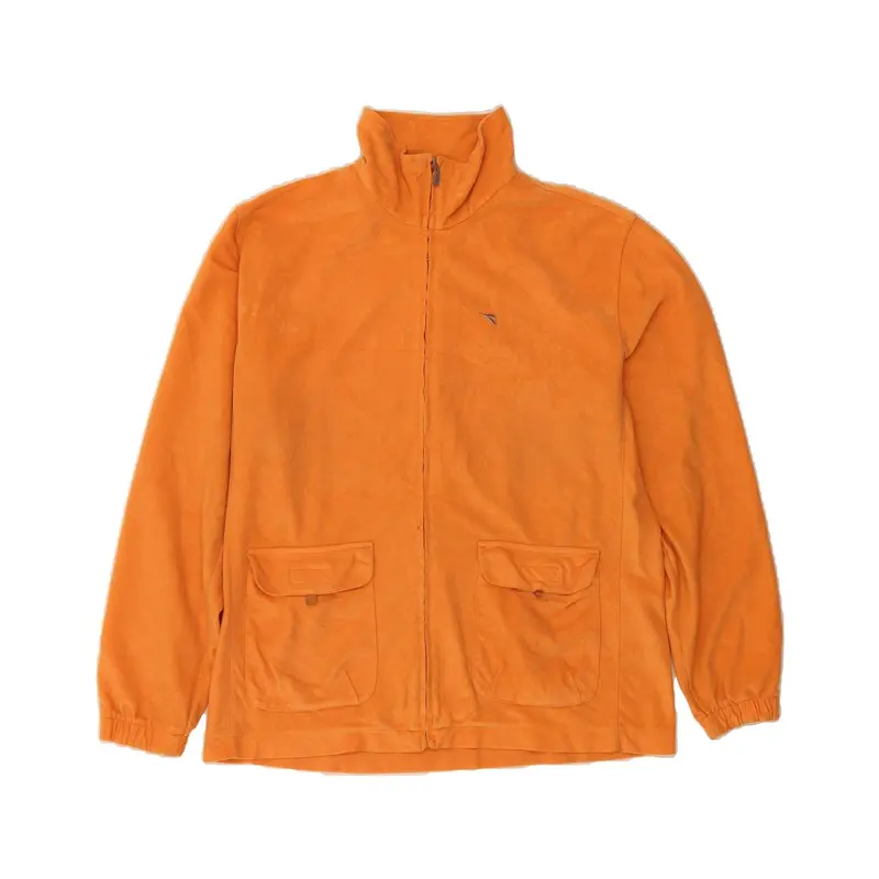 Pre-Owned Vintage DIADORA Mens Fleece Jacket UK 38 Medium Orange Polyester 1