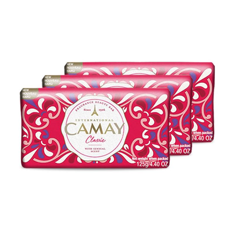 PACK OF 9 Camay Classic International Beauty Soap with Carnations & Roses Combo Pack Offer, Indulging French Fragrance, Moisturizing Bathing Soap with Nature’s Scent for Daily Skincare, Silky,Soft & Glowing Skin 125g Body Care Luxury Gentle 1