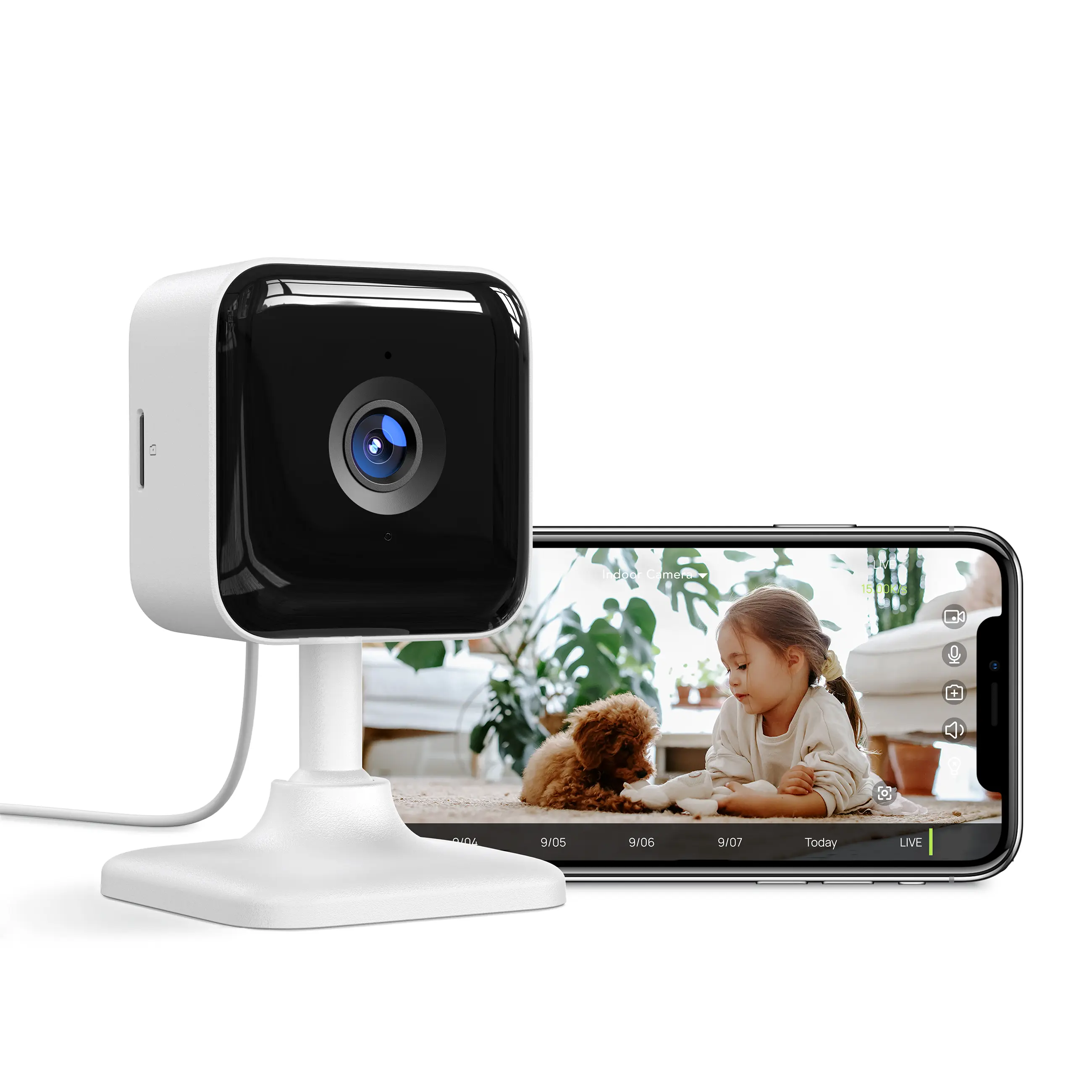 「Spring Sale」GNCC Indoor Camera, Security Camera, 1080P Cameras House Security, CCTV Camera, Home Security Camera, Motion/Sound Detection 2 Way Audio SD&Cloud C2