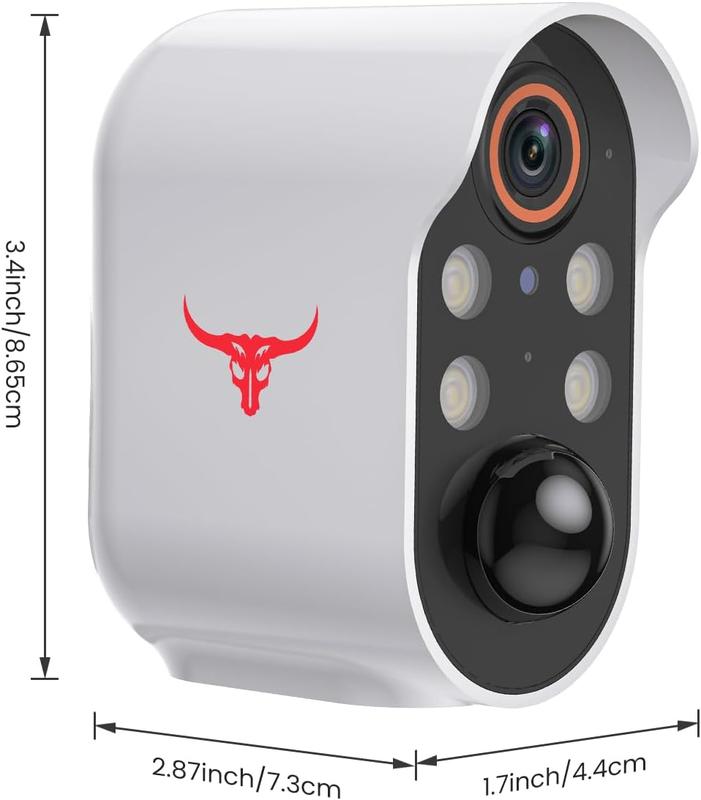 1080p Wireless Solar Security Camera with 4 Spotlights for Indoor Outdoor Use, AI Human Detection, Live View, 2-Way Talk, Color Night Vision, 2.4G WiFi Only, Cloud Storage 1