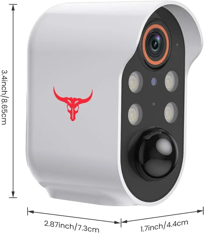 1080p Wireless Solar Security Camera with 4 Spotlights for Indoor Outdoor Use, AI Human Detection, Live View, 2-Way Talk, Color Night Vision, 2.4G WiFi Only, Cloud Storage 1
