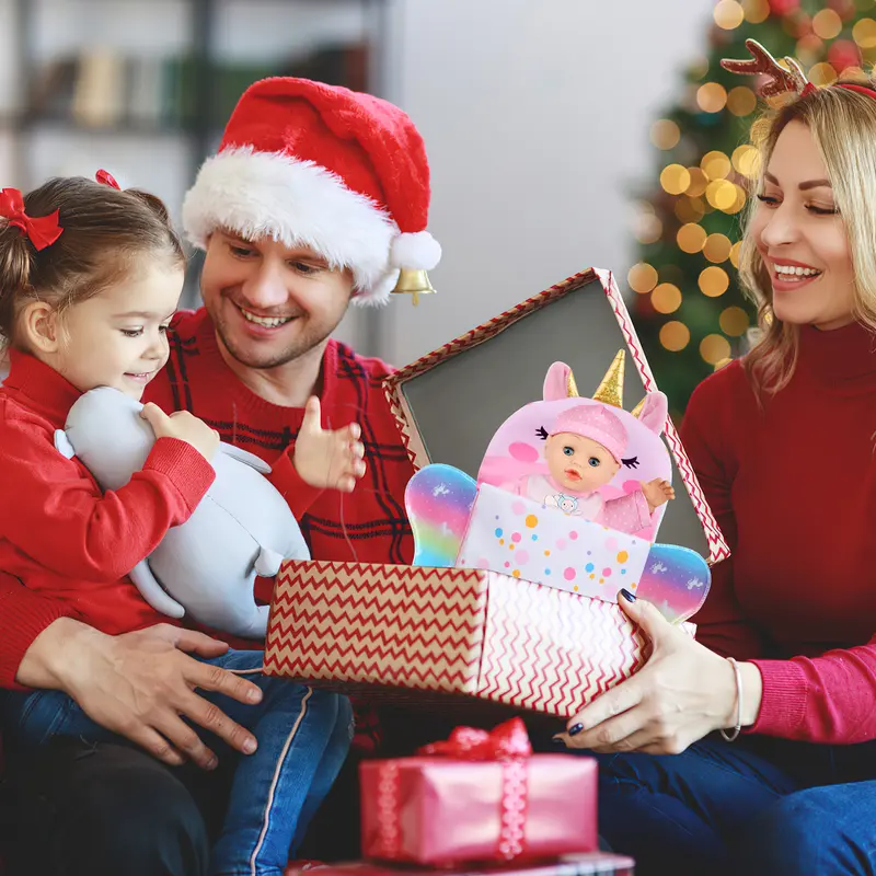deAO Baby Doll Accessories Doll Pretend Toys Includes a Comfortable Sleeping Bag, a Soft Pillow,Aan Eye Mask And a U-shaped Pllow. (Doll not included) Suitable for 3 4 5 Years Old Children Gift 6