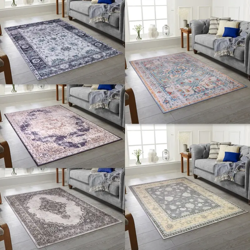Non Slip Large Traditional Rugs Living Room Bedroom Carpet Hallway Runner Rug