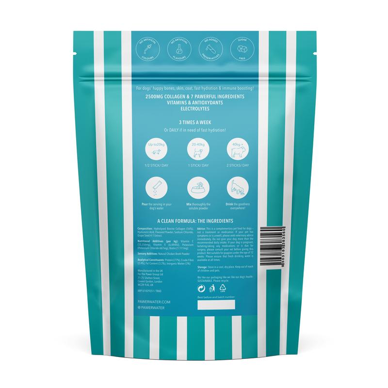 Pawer Water Pouch 5 Sticks Mobility & Glow Dog Supplement 2