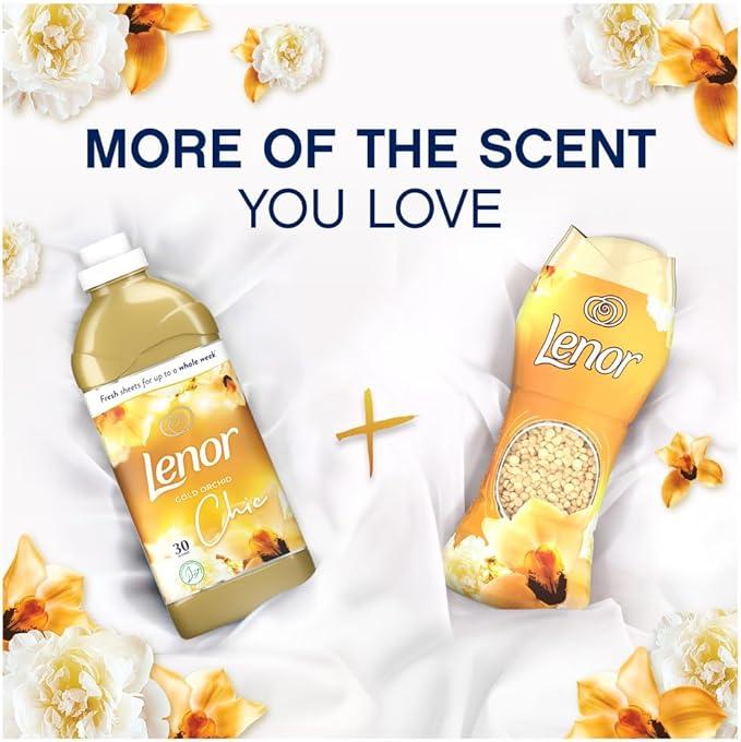 Gold Orchid In-Wash Laundry Scent Booster Beads, 570g - Long-Lasting Freshness for Up to 12 Weeks Floral Fragrance Household Perfume Flower Container Scented 2
