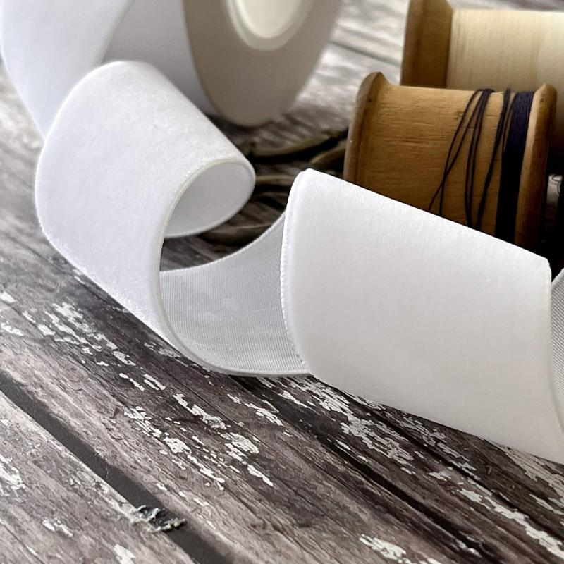 White Velvet Ribbon - 3 Meter Roll 5