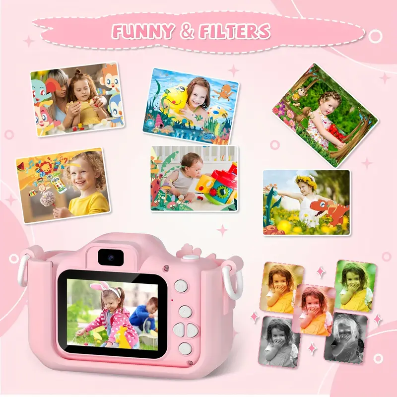 Gift Kids Toy Unicorn HD Camera, Suitable For 3-12 Years Old Toddlers, Kids, Boys And Girls, Selfie Camera For Kids, Christmas, Halloween, Thanksgiving And Birthday Gifts 2