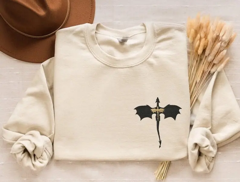 Basgiath War College Sweatshirt, Fourth Wing Dragon Rider Violet Sorrengail Xaden Riorson Fantasy Bookish Empyrean Series Shirt