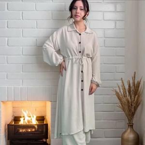 Two piece longline shirt and trouser 8-16 UK Casual Comfortable Womenswear Basic Minimalist
